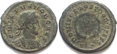 317-326 CRISPUS (317-326 AD). AE Follis, 320-321, VOT X, TT, Ticinum mint (Pavia), VF