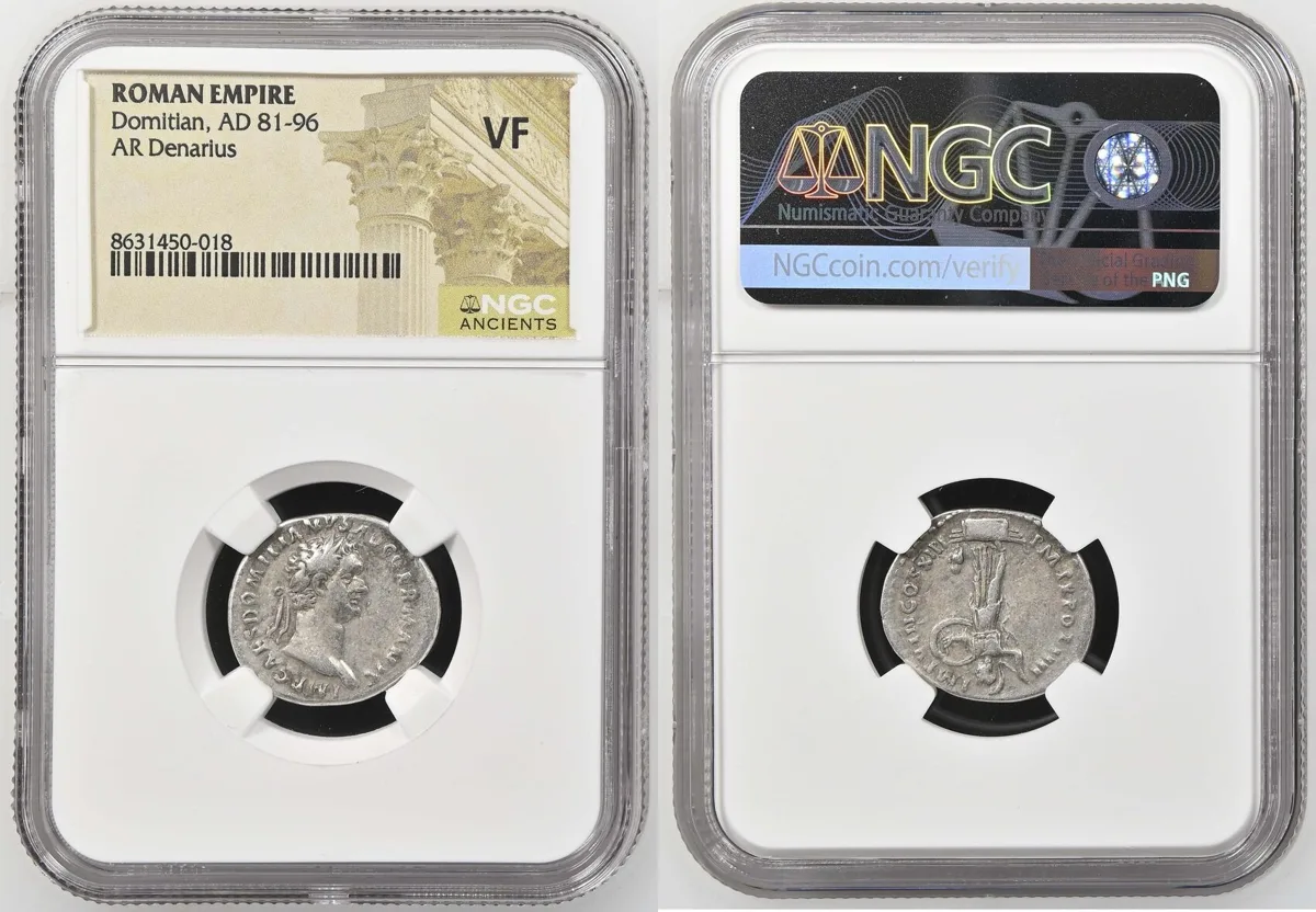 Denarius 81-96 AD Domitian VF