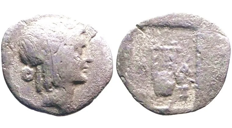 Lycian League. Masicytes 27-20 BC Time of Augustus, AR 14.8 mm 1.21gm Hemidrachm