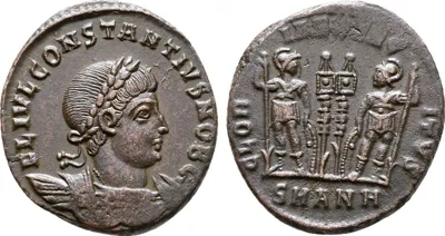 Constantius II, as Caesar, 324-337. Follis (Bronze, 18 mm, 2.18 g), Antiochia