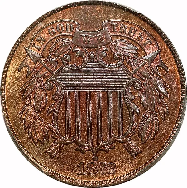 Two Cent, 1872, 2¢, PR66 RB, PCGS/CAC