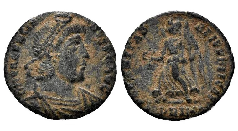 Valentinian I. 364-375 AD. AE3 (1.92g, 17mm). Rome mint. Struck 367 AD. RIC 24a
