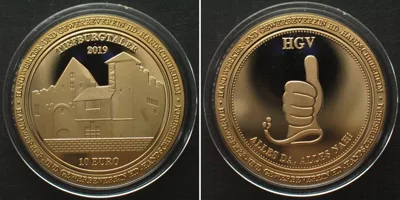 2019 HANDSCHUSHEIM (HEIDELBERG) 10 Euro 2019 TIEFBURGTALER 36mm Proof