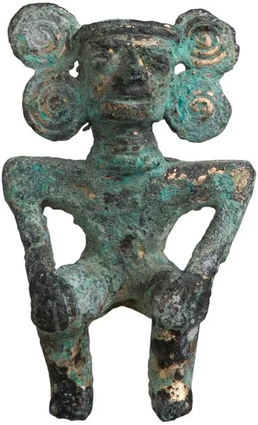 Pre-Columbian Gilt Bronze Seated Figure