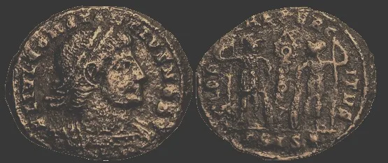Constantius II. Siscia 337-361 AD AE 16mm 1.29gm. Fine rated R5