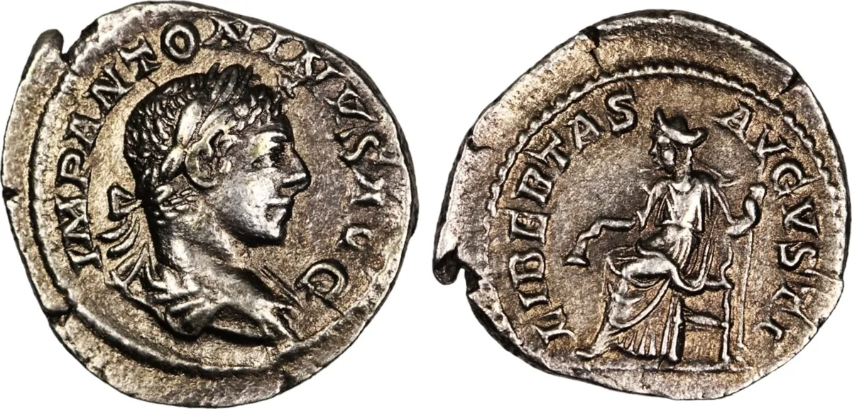 Elagabalus AR Denarius. Rome, AD 219-220.
