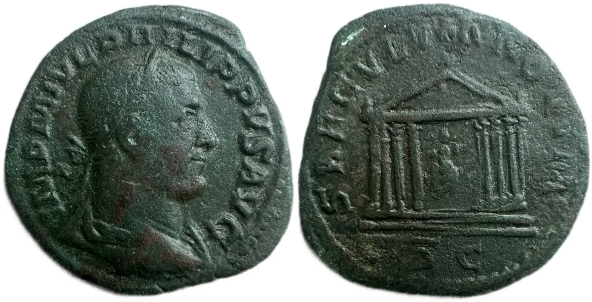 Philip I, 248 AD. AE Sestertius