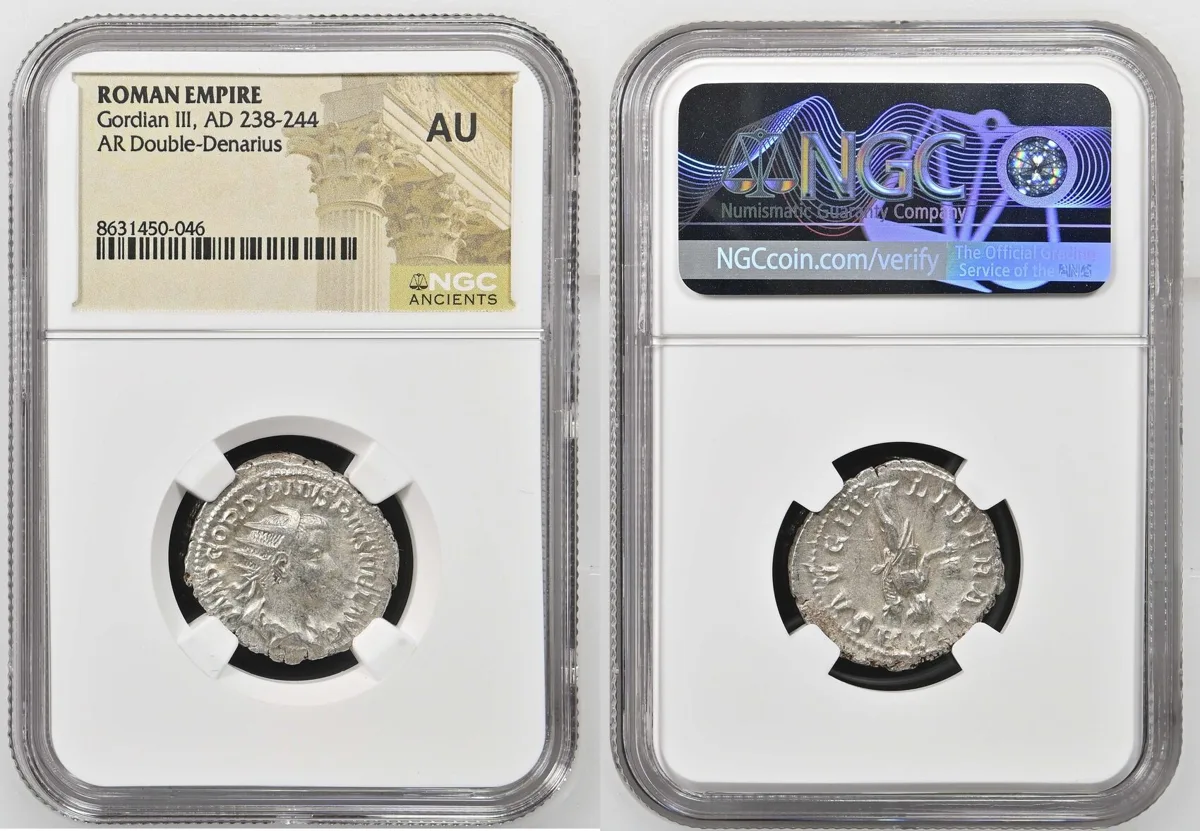 Double-Denarius 238-244 AD Gordian III AU