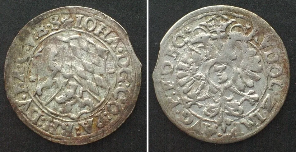 1569-1604 German PFALZ-ZWEIBRÜCKEN 3 Kreuzer ND (1569-1604), JOHANN I, silver XF EF