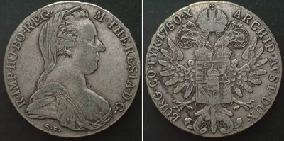 1780 AUSTRIA Maria Theresa Thaler 1780 Vienna mint (1890-1930) silver VF