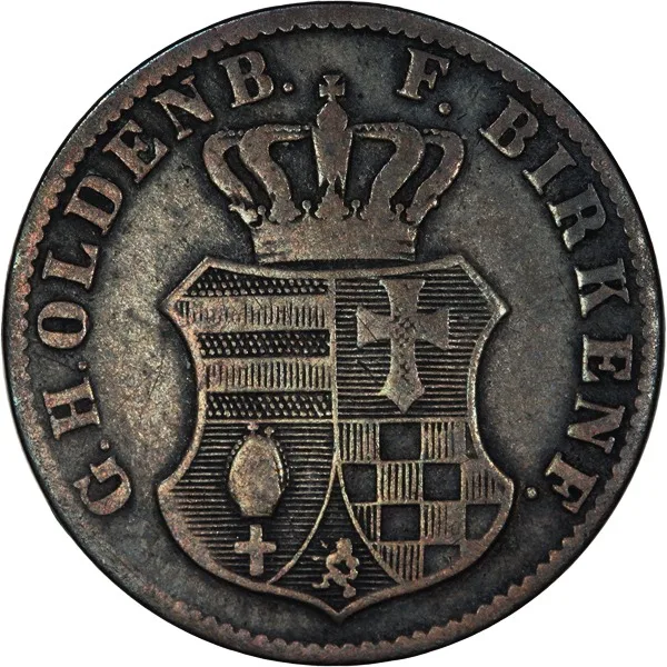 German States, Birkenfield, 1858, B, 1 Silber Groschen, VF