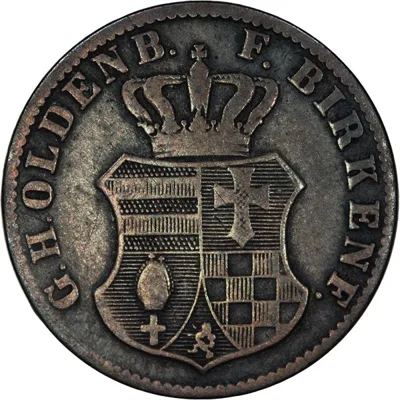 German States, Birkenfield, 1858, B, 1 Silber Groschen, VF