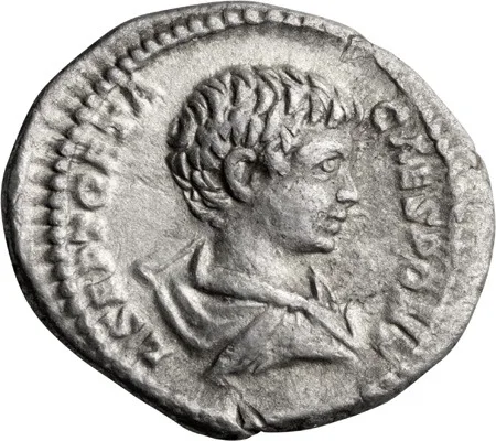 Geta as Caesar. Denarius