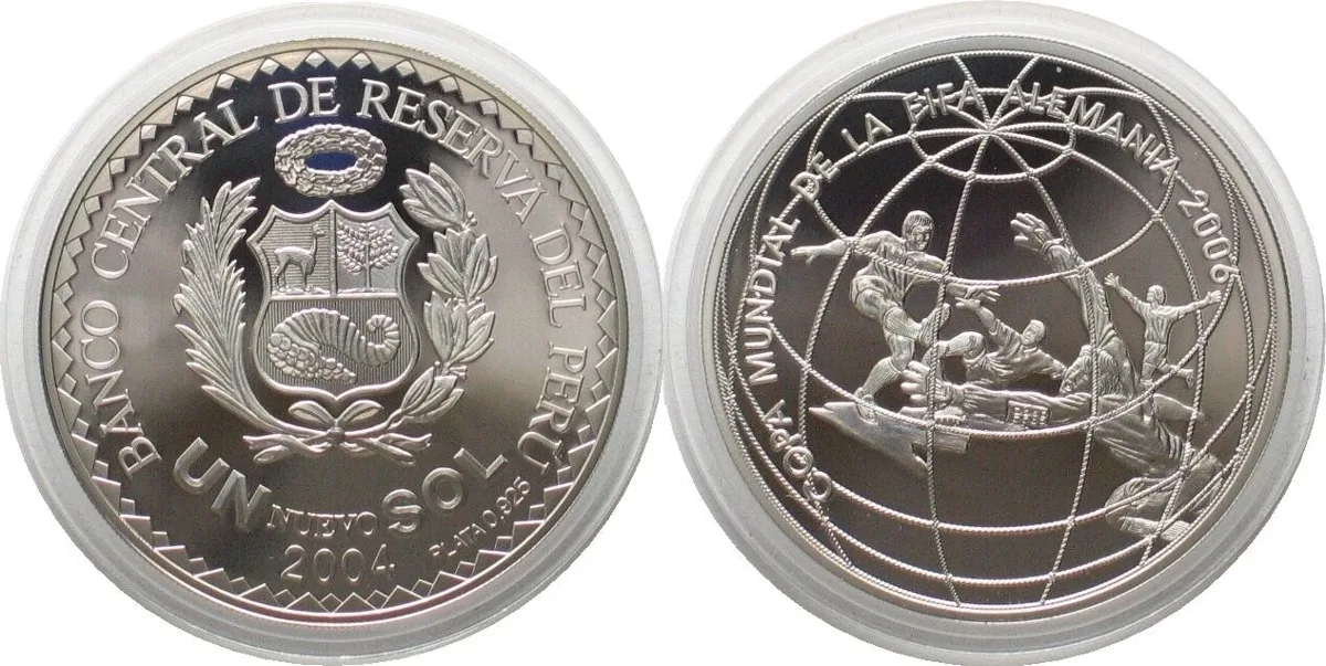 2004 PERU 1 Sol 2004 FOOTBALL WORLD CUP silver Proof