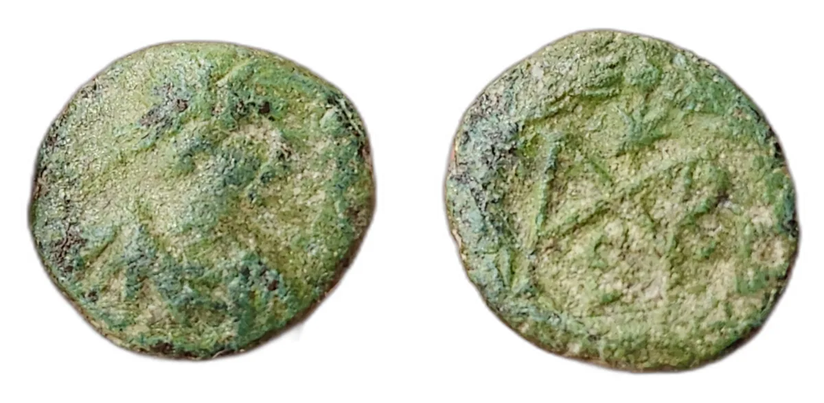 Nummus — Marcian — Monogram in Wreath