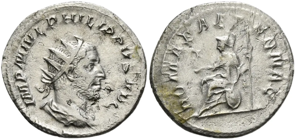 Roman Emperor Philip I The Arab Silver, 244-249 AD