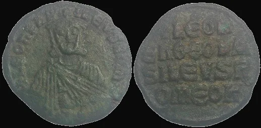Leo VI The Wise 889-912 AD, AE 25.2mm 6.92gm Follis. Constantinople, VF