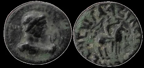 India Kushan Empire. Vima Takto (Soter Megas). Circa AD 80-100. AE 20.6mm 8.5gm Tetradrachm