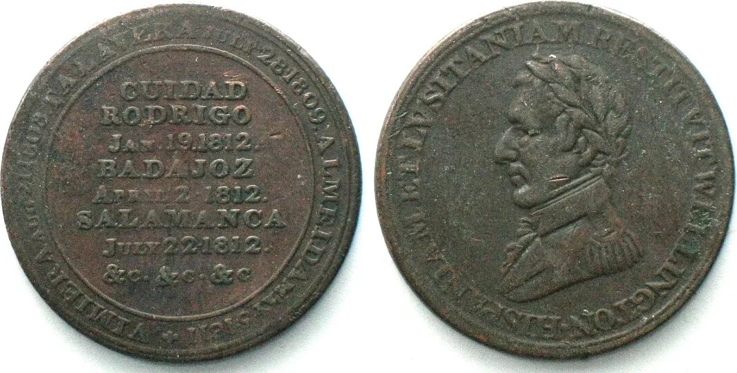 1814 LOWER CANADA ND(1814) Wellington Halfpenny Token copper VF-XF VF-EF