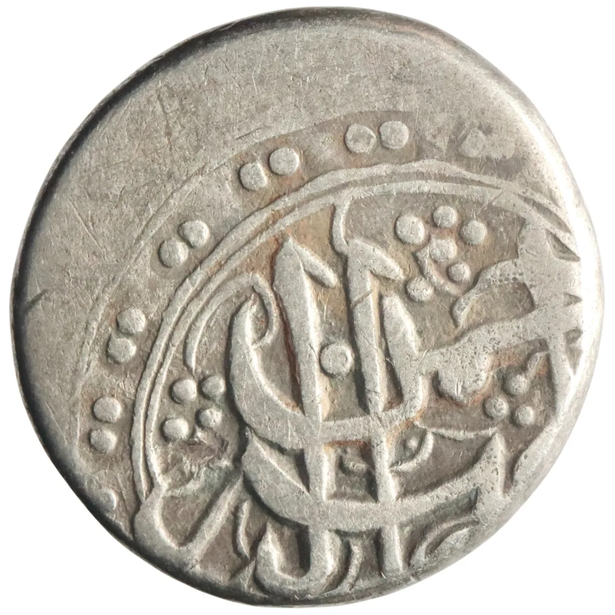 Barakzai: 'Abd al-Rahman (1880-1901), silver qiran (4.54g), Herat mint, AH 1303 (1885-1886 CE).