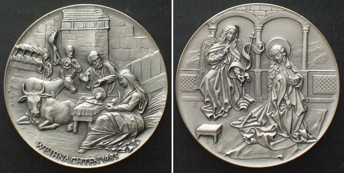 1983 SWITZERLAND Christmas Thaler CHRISTMAS 1983 silver BU
