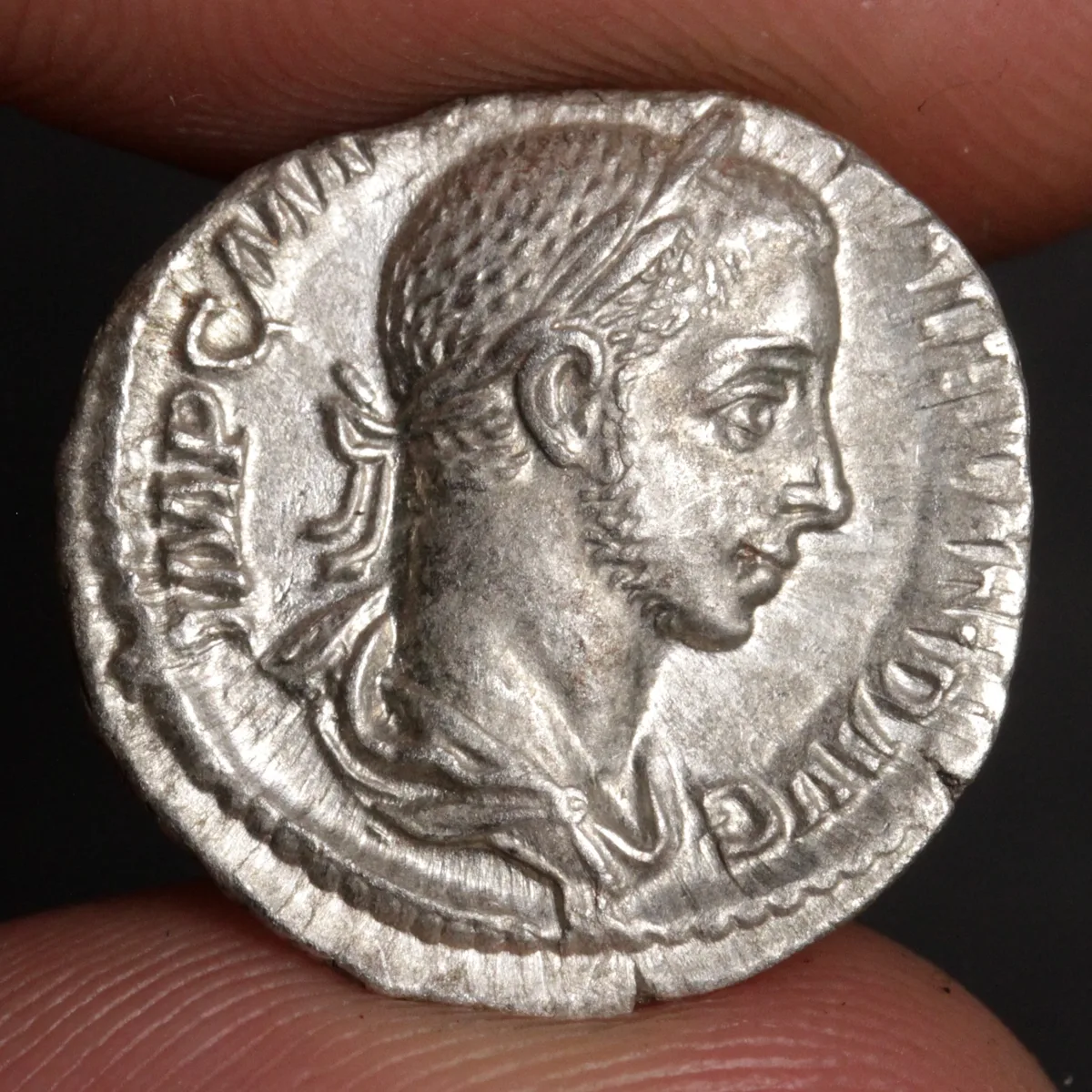 Severus Alexander Denarius 227AD Ancient Roman Empire Silver Coin - Pax Running Reverse