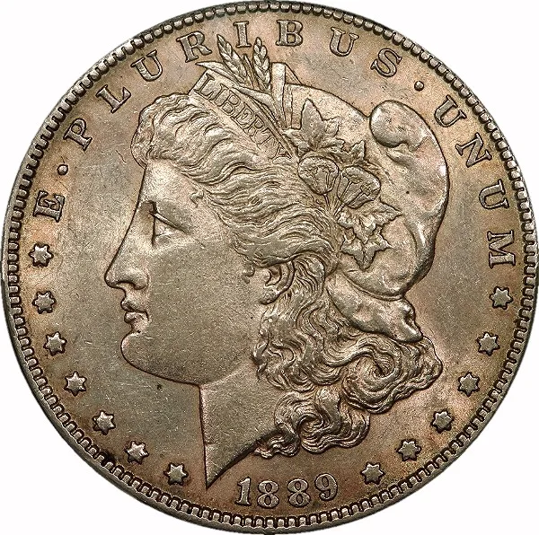 Morgan Dollar, 1889-CC, $1, AU53 , CACG
