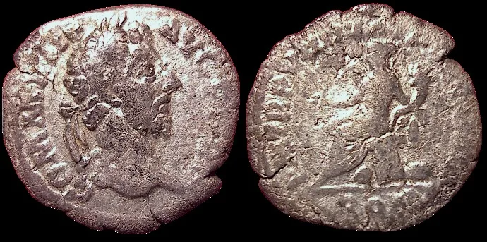 COMMODUS 184-185 AD, AR 17mm, 1.7g. silver denarius. Rome