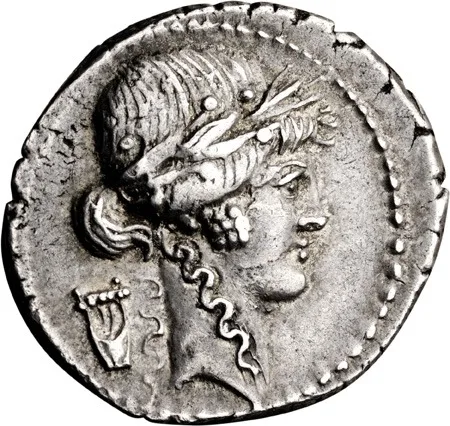 P. Clodius M.f. Turrinus. Denarius