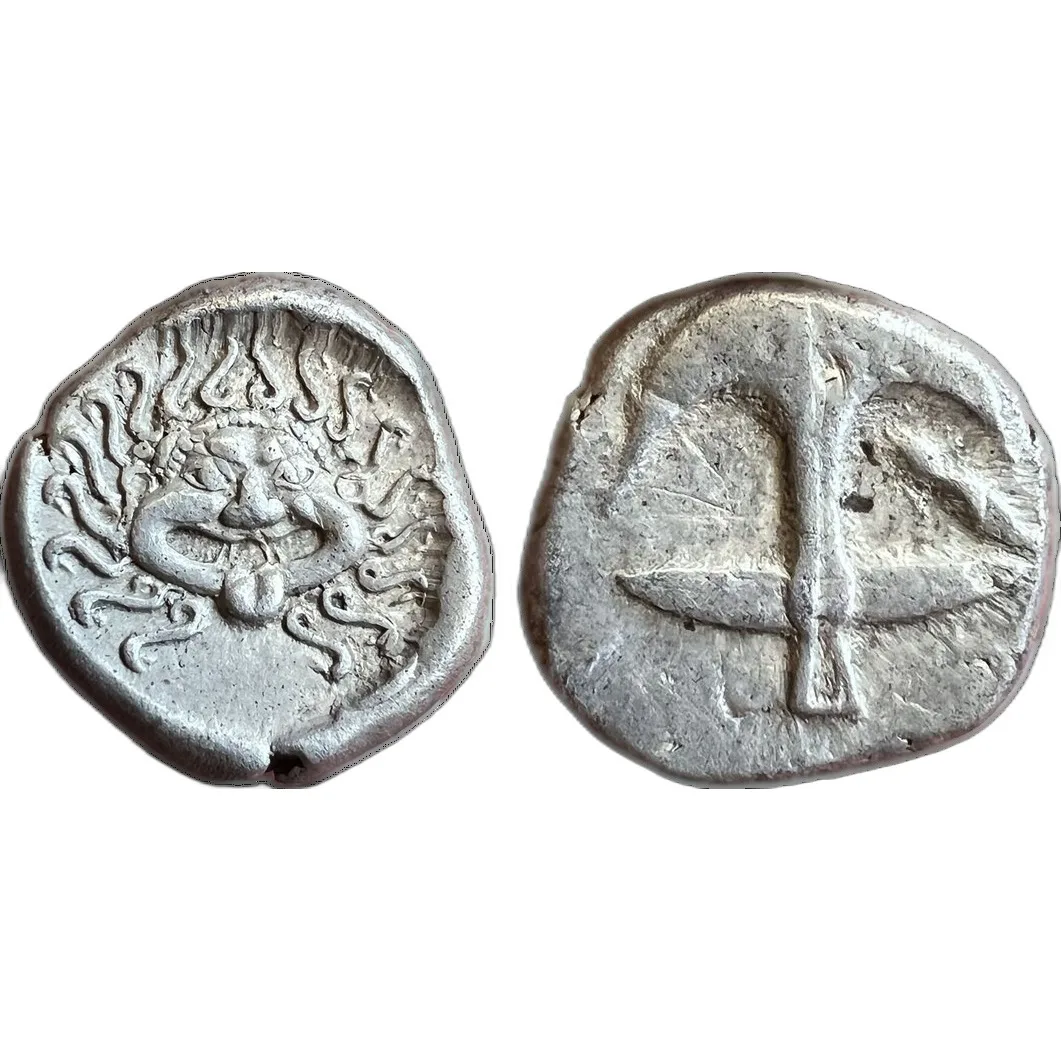 Thrace Apollonia Pontika AR Drachm Anchor Gorgoneion 470-435 BC