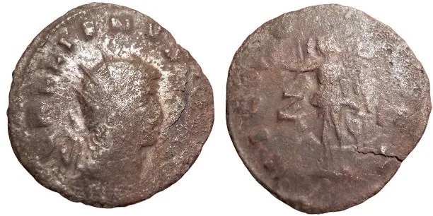 GALLIENUS 265-267 AD, AE 21mm, 2.6gm. silvered antoninianus. Rome