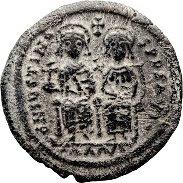 Justin II and Sophia. Follis