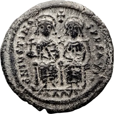 Justin II and Sophia. Follis
