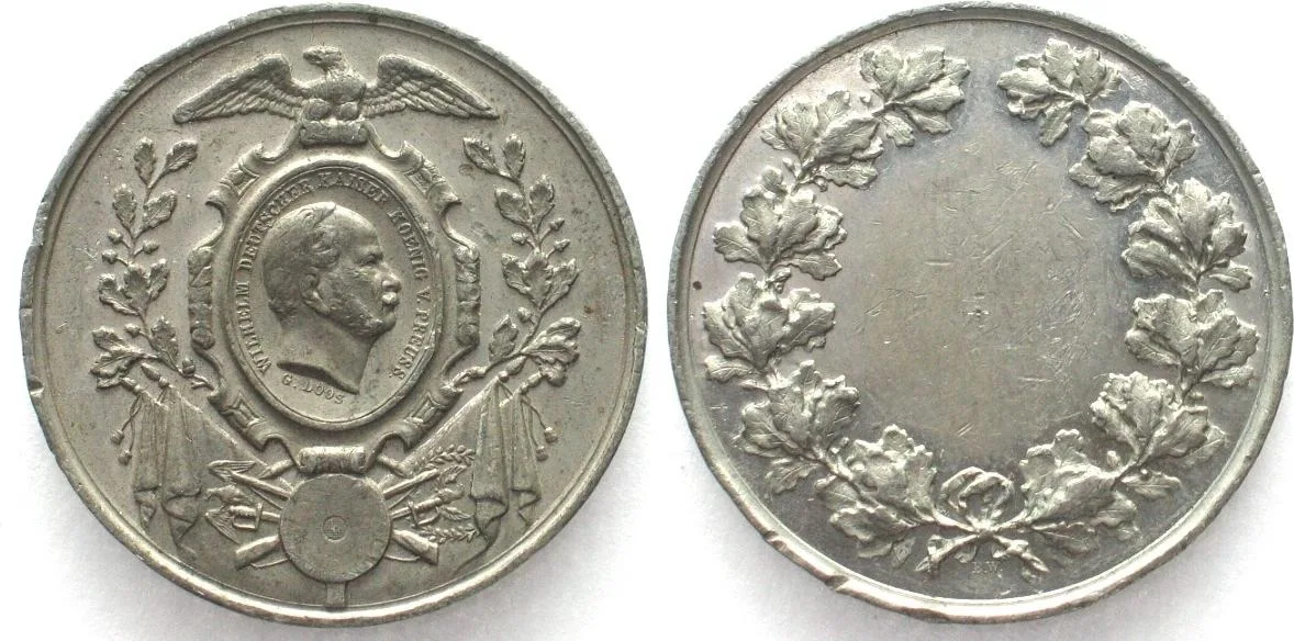 1885 GERMANY Shooting prize ND(ca.1885) by Loos tin 34mm SCARCE! EF