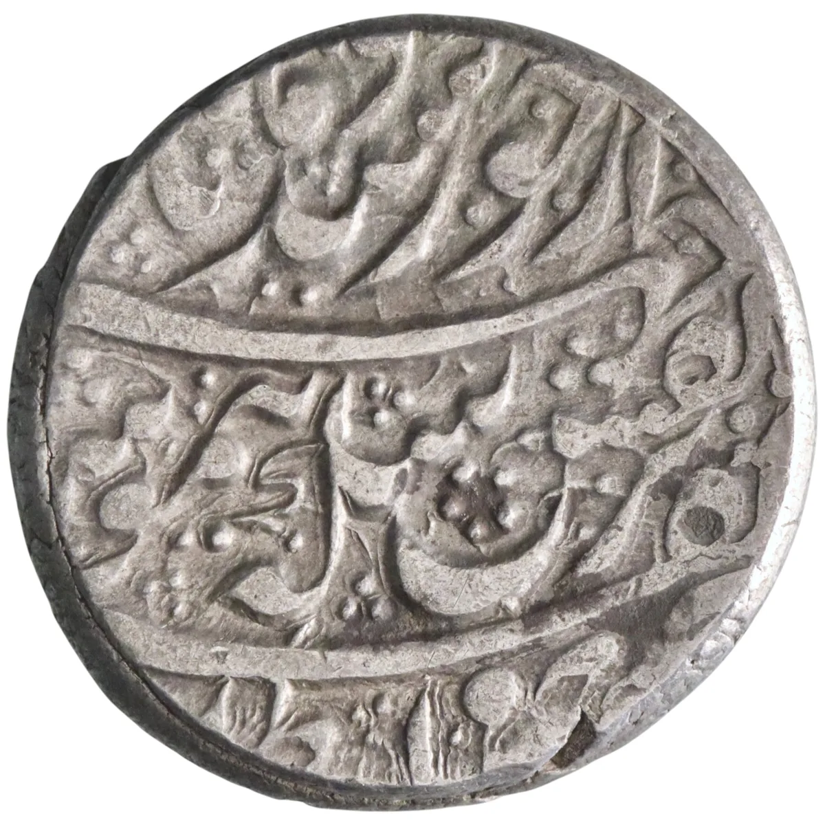 Durrani: Taimur Shah (1772-1793), silver rupee (11.56g), Ahmadshahi mint, AH 1206 (1791-1792 CE), regnal year 20.