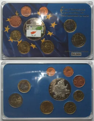 2008 CYPRUS 2008 Euro 3.88 BU Currency Set BU