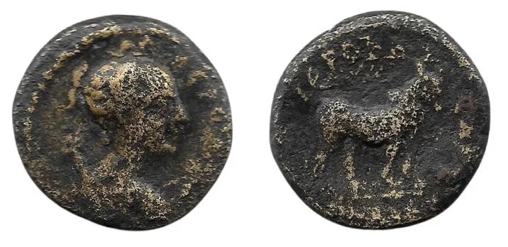 Roman Provincial: Hierocaesarea, Lydia, AE 14.6mm, 2.42gm, semi-autonomous. 54-138 AD.