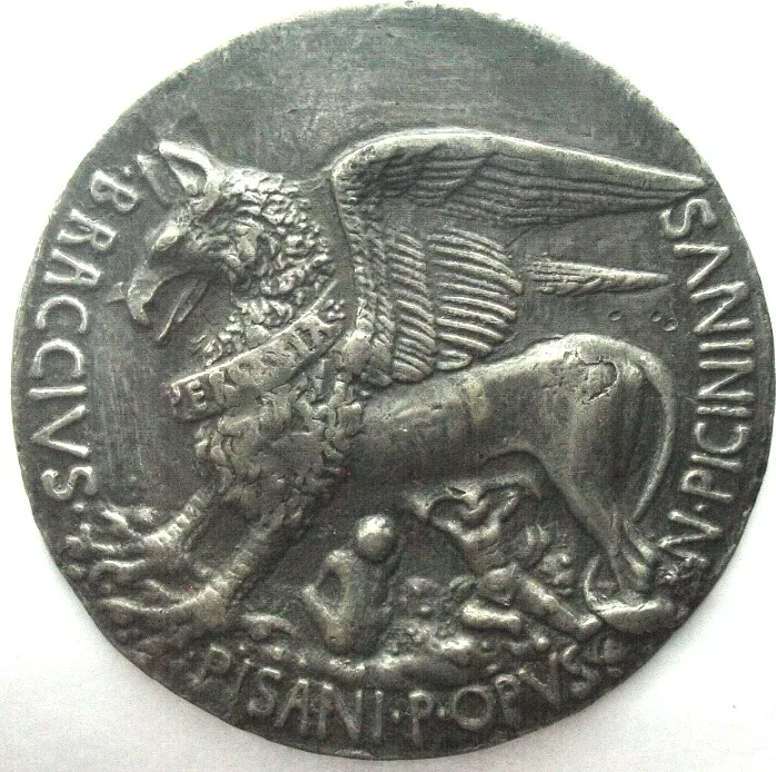 1441 NICCOLO PICCININO 1380-1444. Old galvano after Pisanello, cast lead, 87mm EF