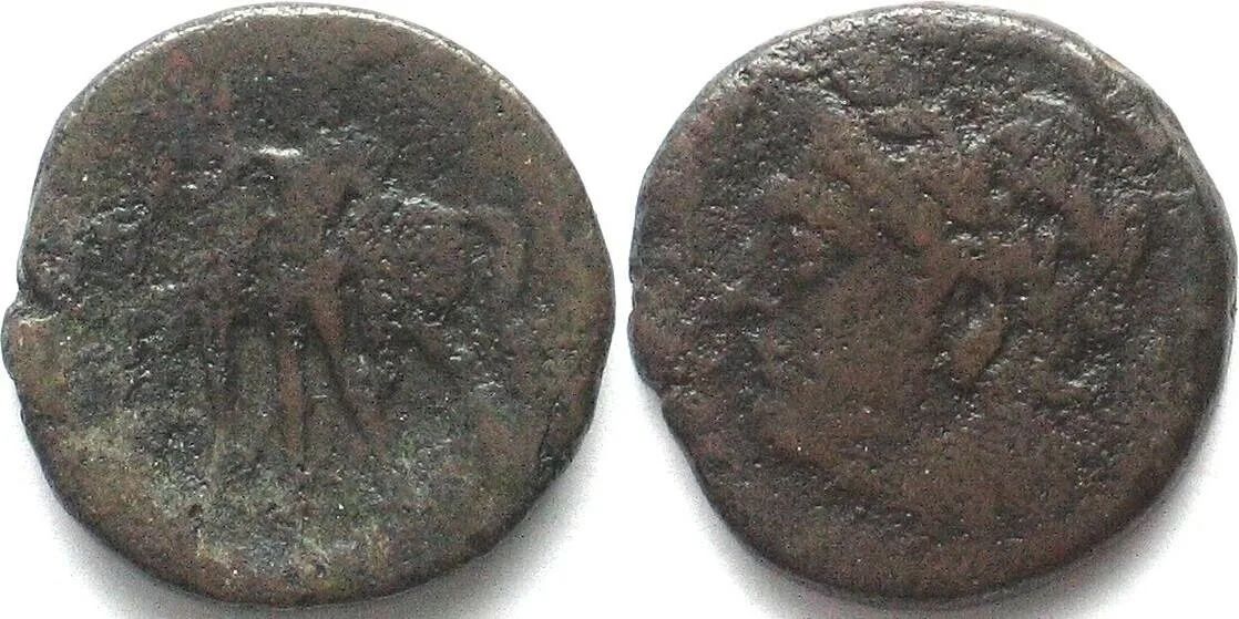 -220/-200 SICILY. Messana, Mamertini, AE Pentonkion, 220-200 BC, Head of Ares / Horseman aVF/F