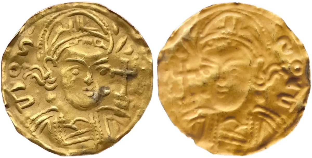 Central Asia / Silk Road. Hunnic gold imitation of Byzantine style. 6-7 cent. AD