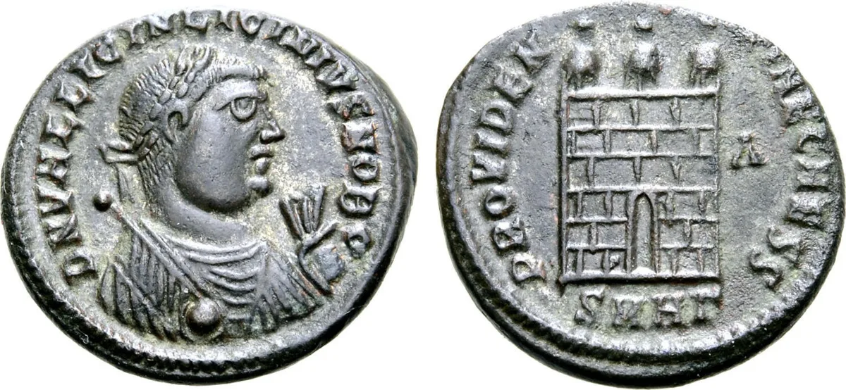 Licinius II (son of Licinius I), as Caesar, Silvered Ӕ Nummus. Heraclea