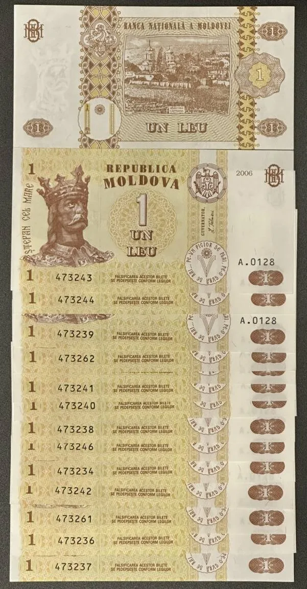 2006 MOLDAVIA 15 x 1 Leu 2006 UNC
