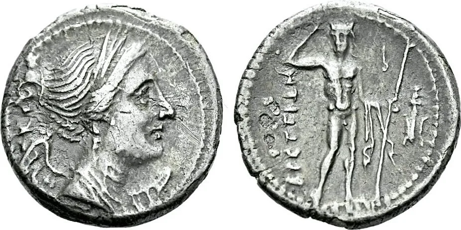 The Greek. Bruttium. The Bretti. AR Drachm (4.65gr). Circa 216-214 BC.