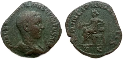Hostilian, 250-251 AD. AE Sestertius