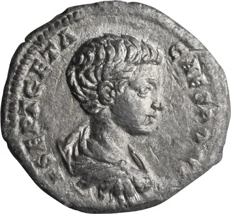 Geta as Caesar. Denarius