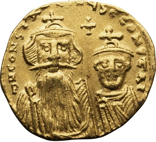Constans II, with Constantine IV. Solidus