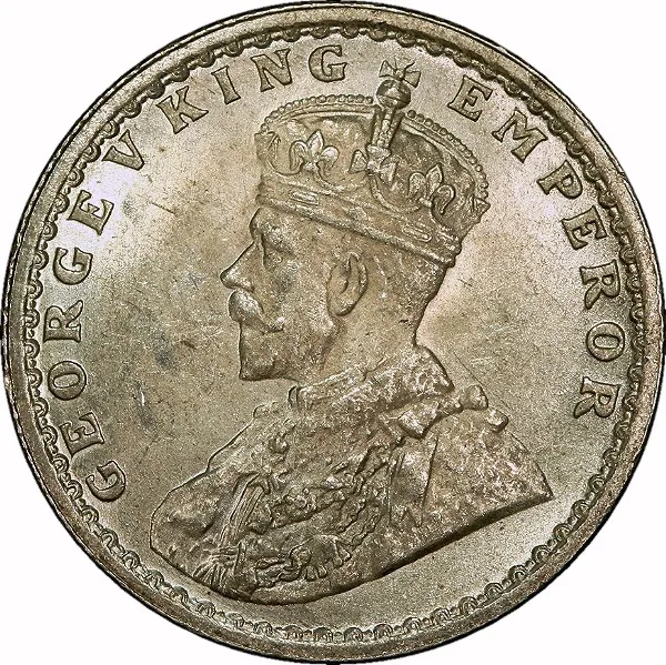 Br. India, George VI, 1915, C, 1/2 Rupee, AU