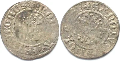 1500-1529 Swiss Cantons FRIBOURG Schilling ND (16th cent.) silver AU!