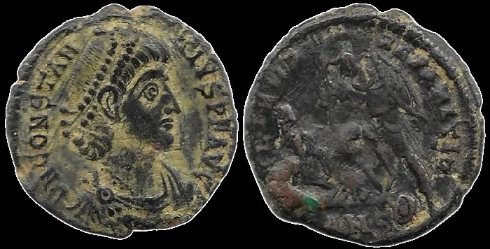 Constantius II. AE 16mm 2.52gm Reduced Centenionalis. Antioch. AD 350-355. VF/aVF