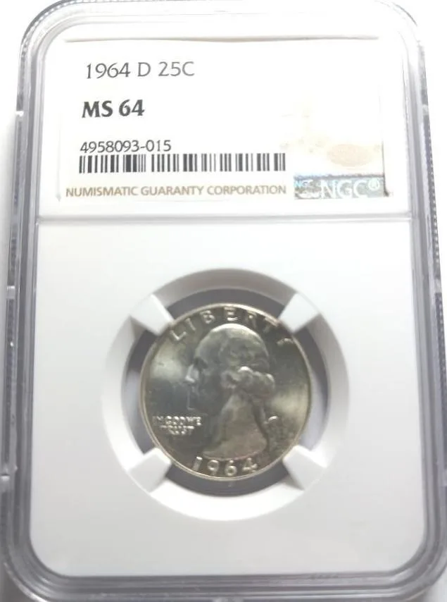 1964D Washington Quarter MS 64 NGC